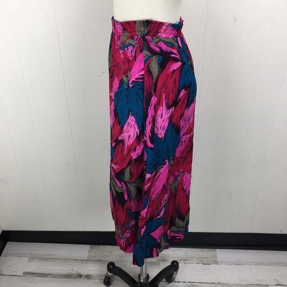 Vintage 80s Bold Abstract Floral Skirt - Picture 4 of 7